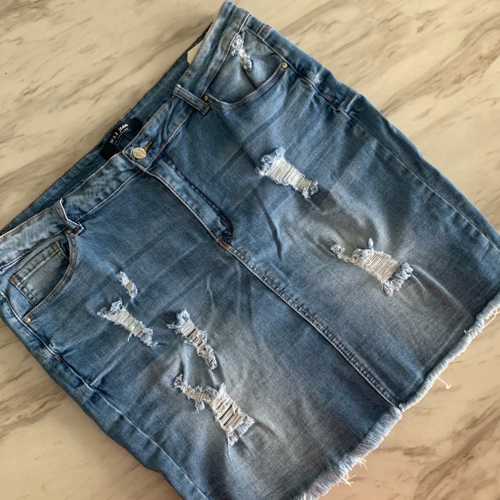 Light blue skirt